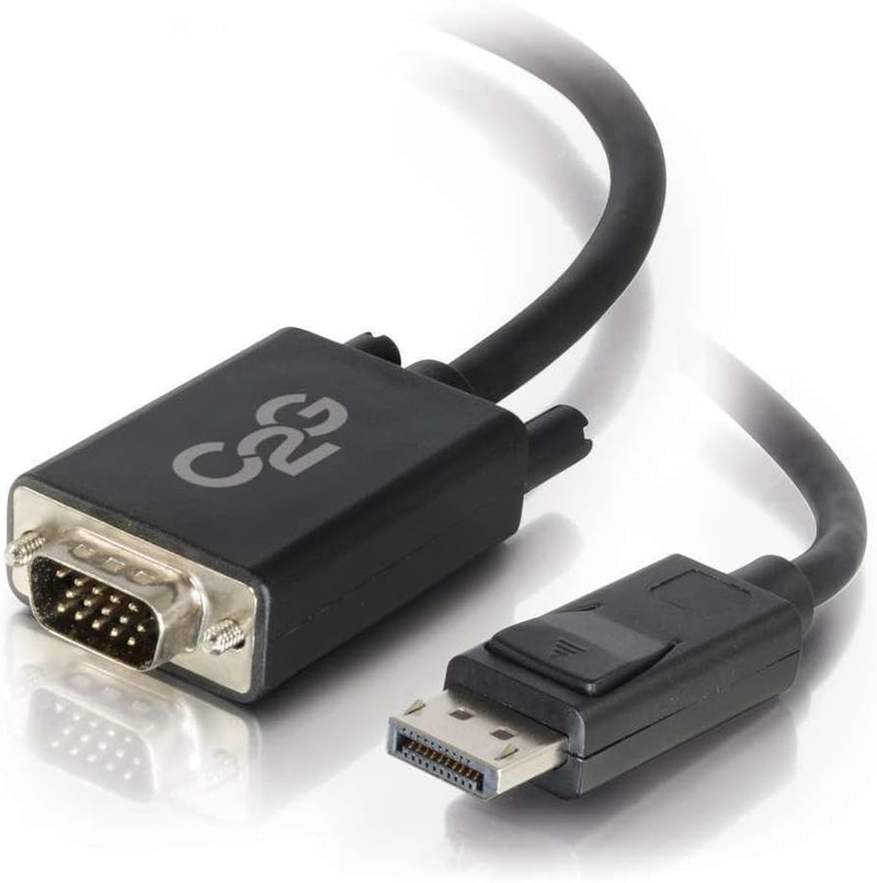 C2G 3m DisplayPort-Stecker auf VGA-Stecker Computer-Monitor-Adapterkabel Schwarz 3 m, 3 m