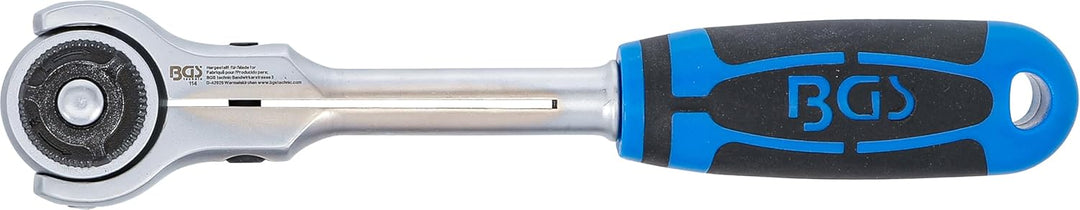 BGS 114 | Umschaltknarre mit Kugelkopf | feinverzahnt | 12,5 mm (1/2") | Schwenkkopf | ergonomisch |