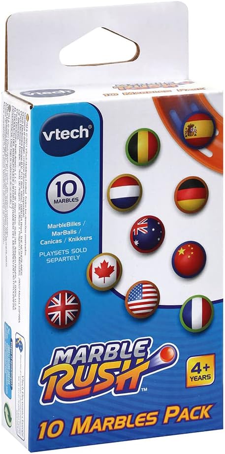 VTech Marble Rush - 10er-Set MarBalls – Zusätzliche Kugeln für alle Marble Rush Murmelbahnen – Mit L