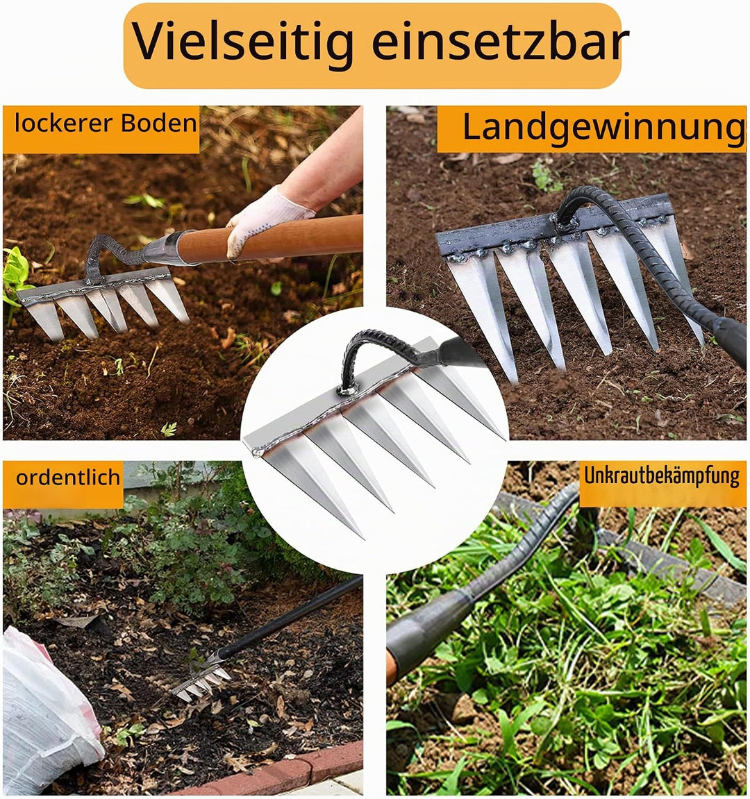Garden Harke, Rechen Garten Unkrauthacke, Unkraut Entferner Gerät, Gartengeräte, Rasenrakel Grabegab