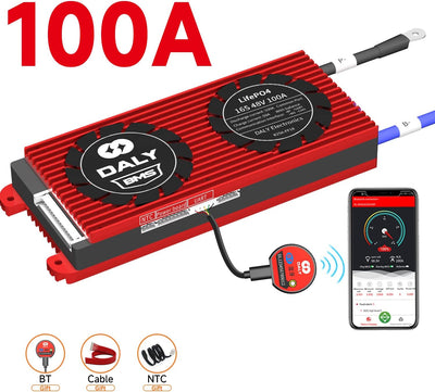 DALY Smart BMS LiFePO4 16S 48V 100A Bluetooth Smart PCB Battery Protection Board Batteriemanagements