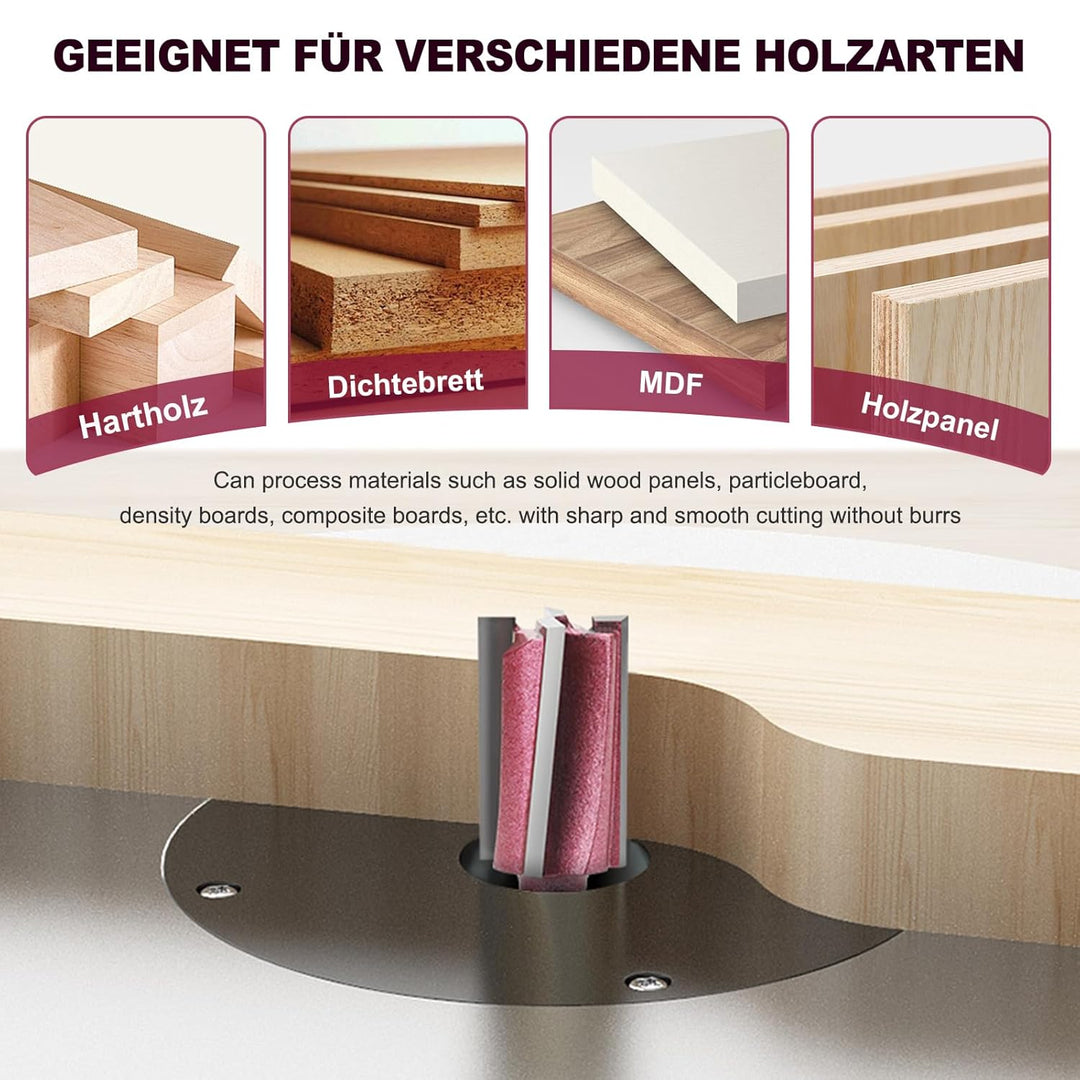 4 Klingen Bodenreinigung Fräser 8mm Schaft,Ø30mm Arbeitslänge 20mm Professional Hartmetall Bestückt