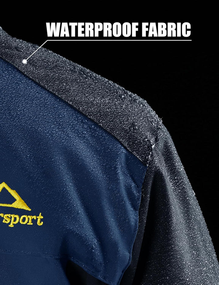 MAGCOMSEN Herren Winter Fleecejacke Warme Gefüttert Skijacke Outdoor Winddicht Wasserdicht Jacke Ver