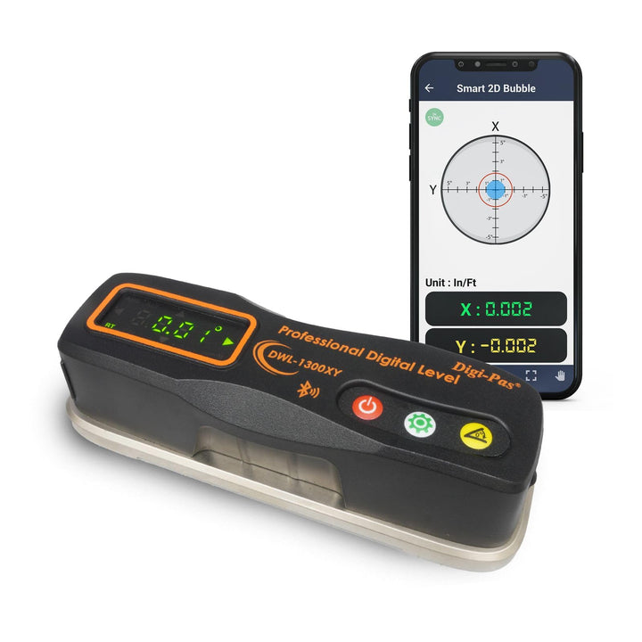 Digi-Pas 2-Achsen-Präzisions-Messgerät DWL1300XY, Bluetooth (0,2 mm/M), 15 cm Schwarz, Schwarz