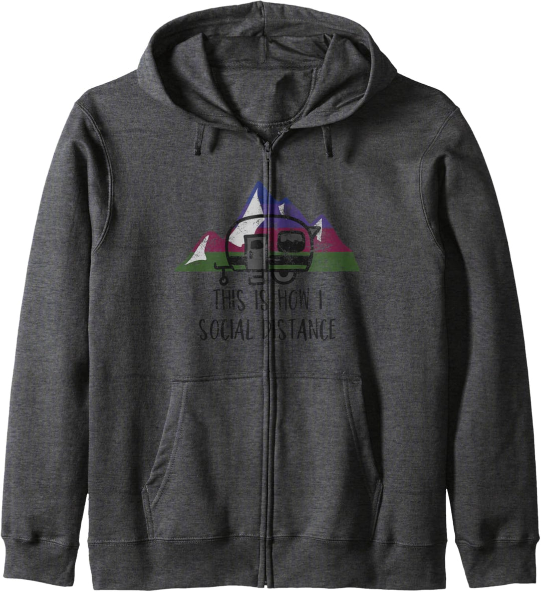 This is How I Social Distance Camper Mountains Kapuzenjacke