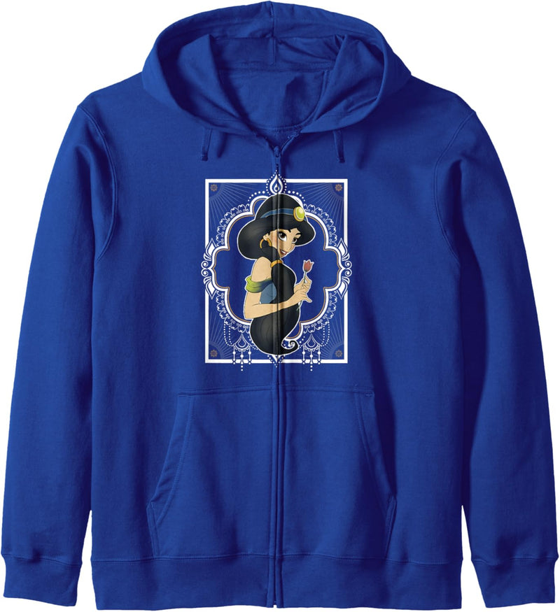 Disney Aladdin Jasmine Holding Rose Border Kapuzenjacke