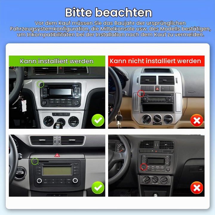 [4G+64G] Motorsi Autoradio für VW Seat Passat Golf 5 6 Polo Skoda mit Apple Carplay Android Auto, 9&