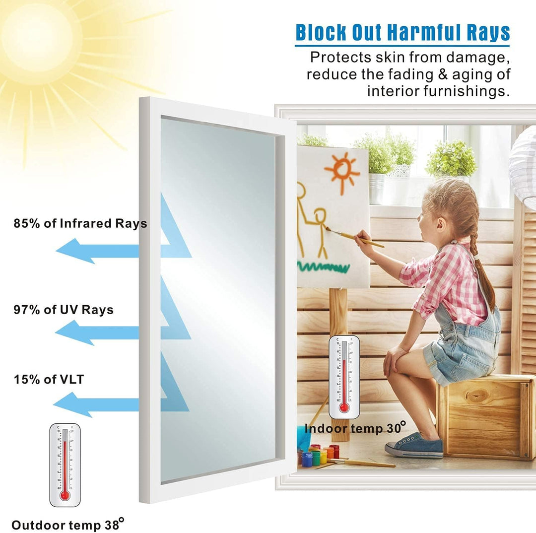 Spiegelfolie Selbstklebend Sonnenschutzfolie Fenster Sichtschutz Reflektierende Fensterfolie Innen H