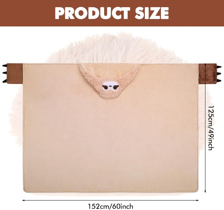 Kssvzz Faultier Kuscheldecke mit Ärmeln und Kapuze, Faultier Geschenk für Frauen, Weihnachtsgeschenk