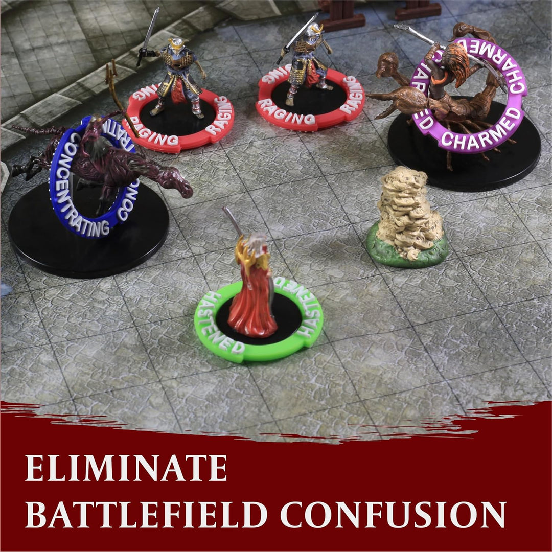 Dungeons and Dragons Figuren Condition Rings - 96 Für 24 Status -und Zaubereffekte. Pen and Paper Ac