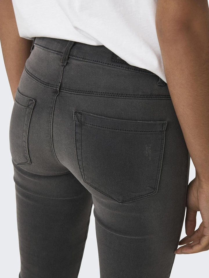 ONLY Female Skinny Jeans ONLROYAL Mittlere Taille Skinny Fit Jeans, XS / 34L Grau (Dark Grey Denim)