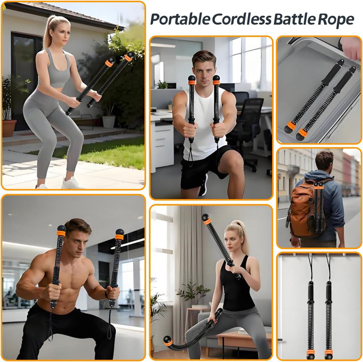 Verstellbare Battle Rope Ohne Seil Tragbare Gewichtsringen Ropeless Battle Ropes Geräuschfreies Trai
