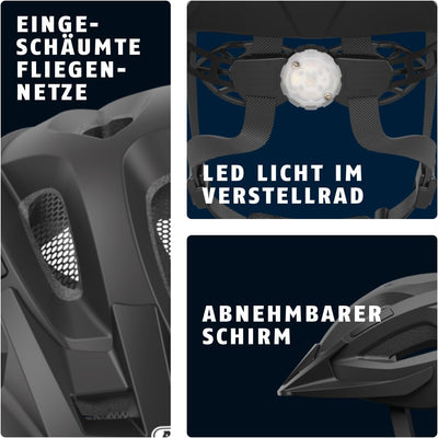 ABUS Stadthelm Aduro 2.0 - Allround-Fahrradhelm mit Licht - in sportivem Design für den Stadtverkehr