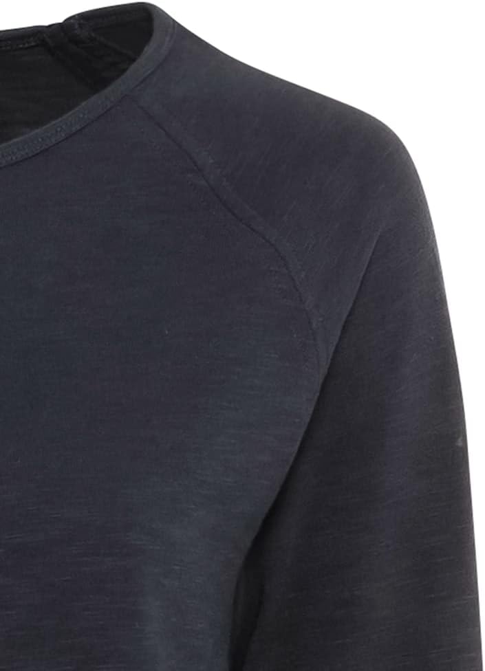 camel active Damen Basic Langarm T-Shirt mit Rundhalsausschnitt aus Reiner Baumwolle XS Dunkelblau,