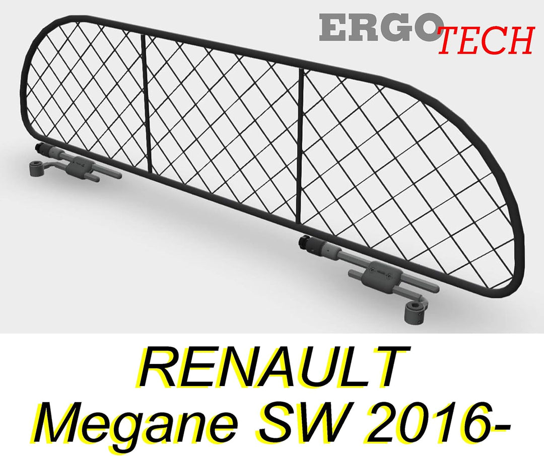 ERGOTECH Trennnetz Trenngitter für RENAULT Megane Grandtour RDA65-XS, für Hunde und Gepäck. Sicher,