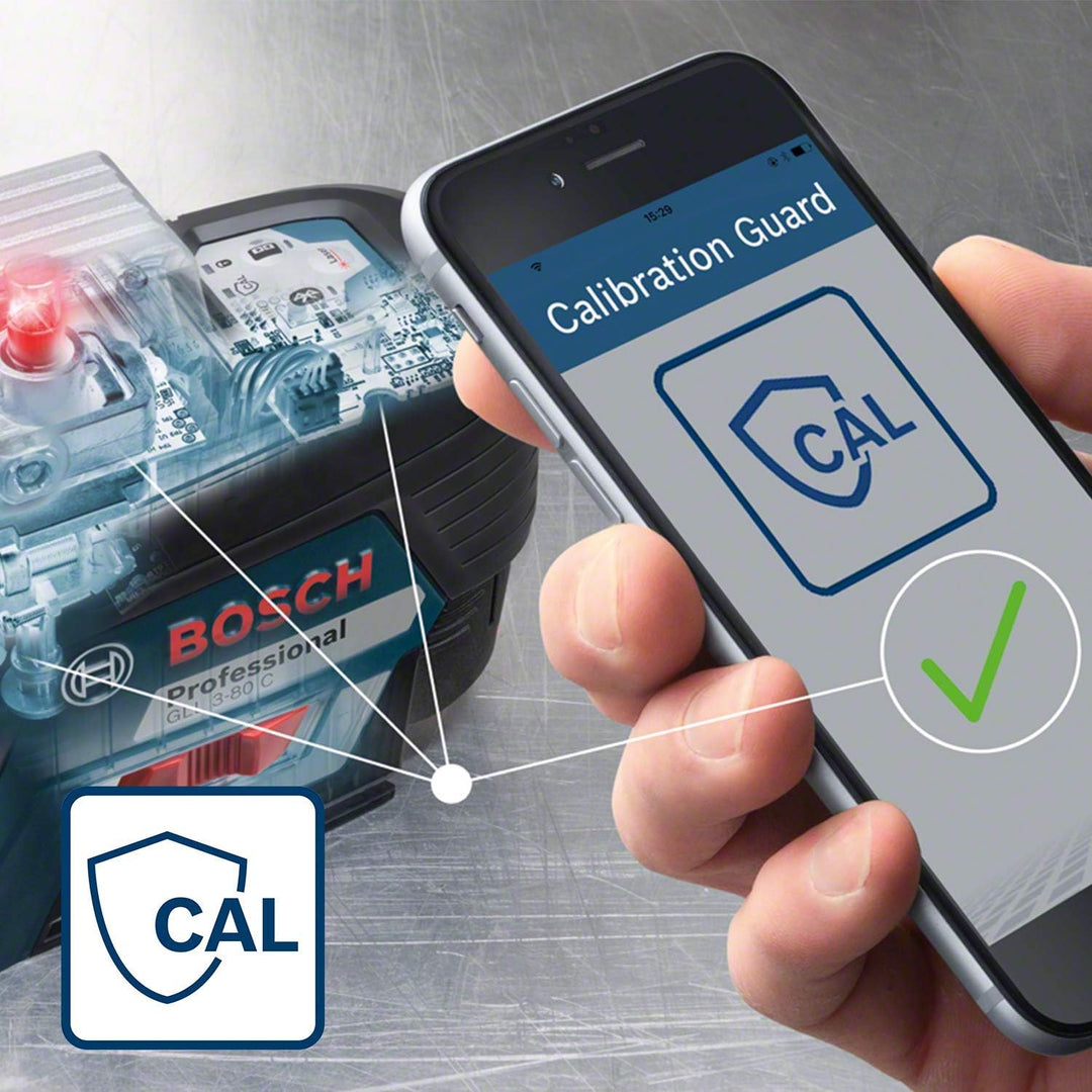 Bosch Professional 12V System Linienlaser GLL 3-80 C (1x Akku 12V, Universalhalterung BM 1, Empfänge