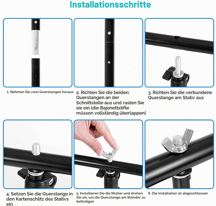 Selens T Type Hintergrund Ständer 150x200cm für Fotografie Musselin Vinyl Hintergründe Foto Studio,