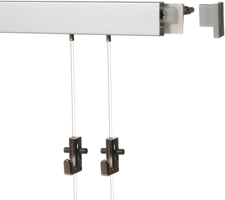 42 Meter (21 x 2m) SOFT-RAIL® Bilderschienen Set COMFORT (M), Silber-matt eloxiert, versch. Längen u