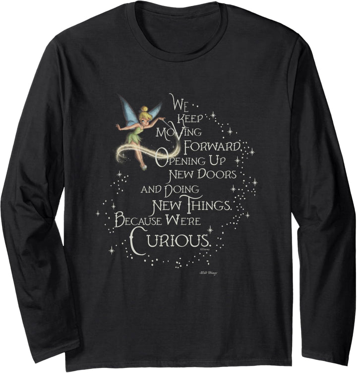 Disney 100 Walt Disney Quote Tinker Bell We’re Curious D100 Langarmshirt
