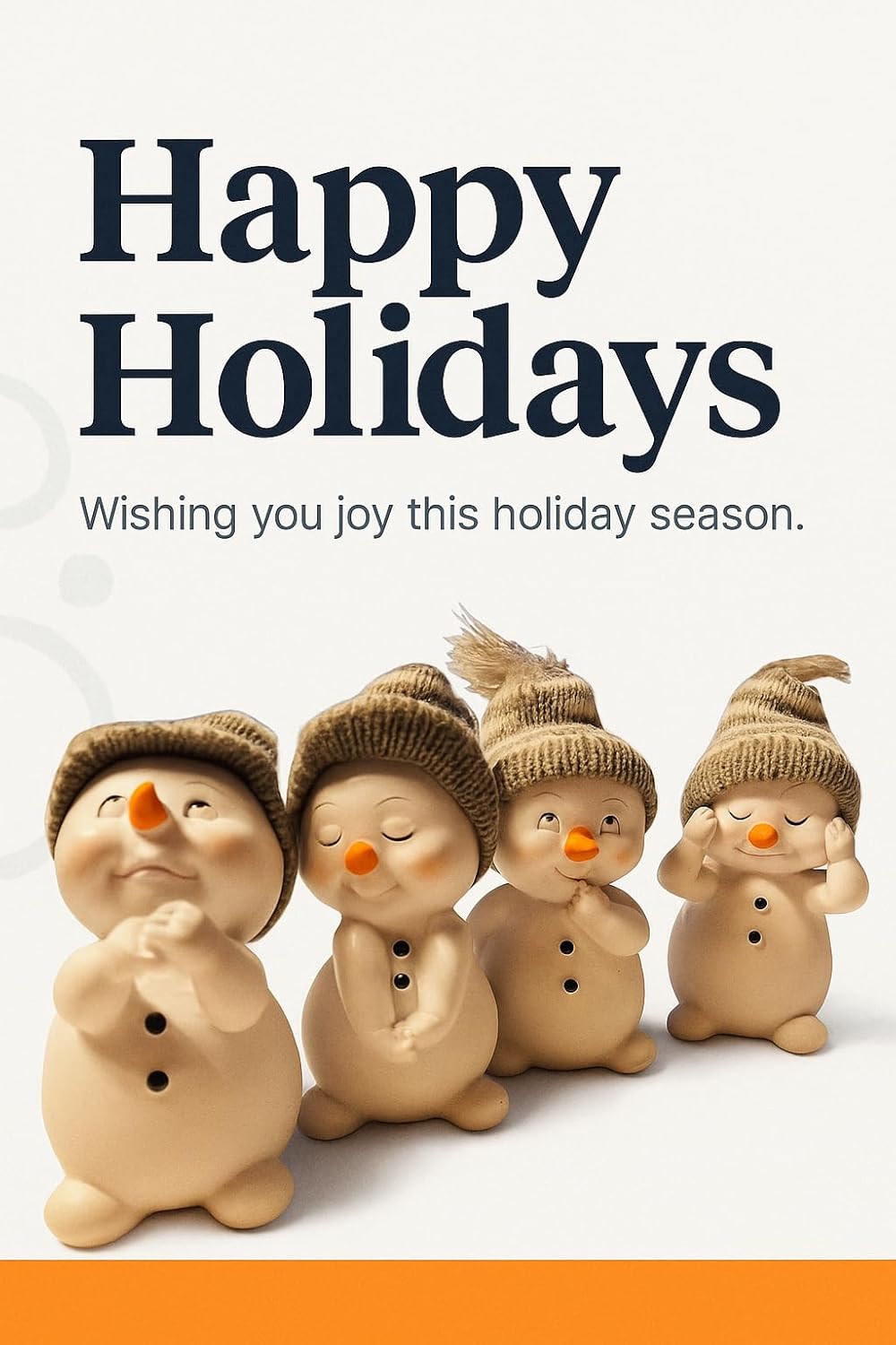 khevga Weihnachtsdeko Deko-Figuren Schneemann im 4er Masse ca. 6x6x11 cm Grau, Grau