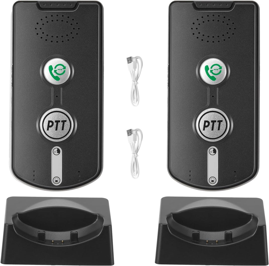 Drahtlose Hausnotruf Gegensprechanlage Set mit Vollduplex Gesprächsfunktion, Ein-Knopf Notruf, 500m