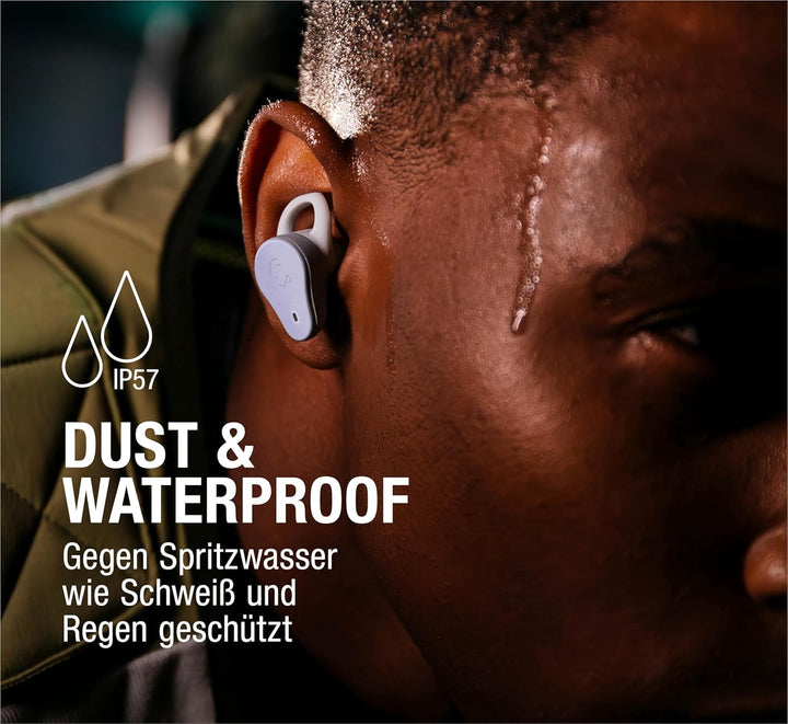 Fresh 'n Rebel Twins Rush, Bluetooth Kopfhörer Sport In-Ear mit Hybrid aktiver Noise Cancelling, Amb