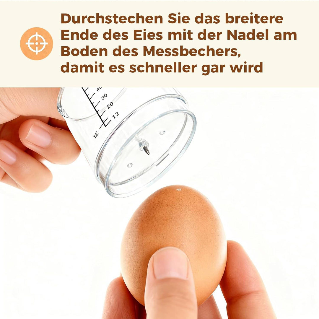 YASHE Eierkocher, elektrischer Eierkocher für 7 Eier für hart, mittel und weich gekochte Eier, mit M