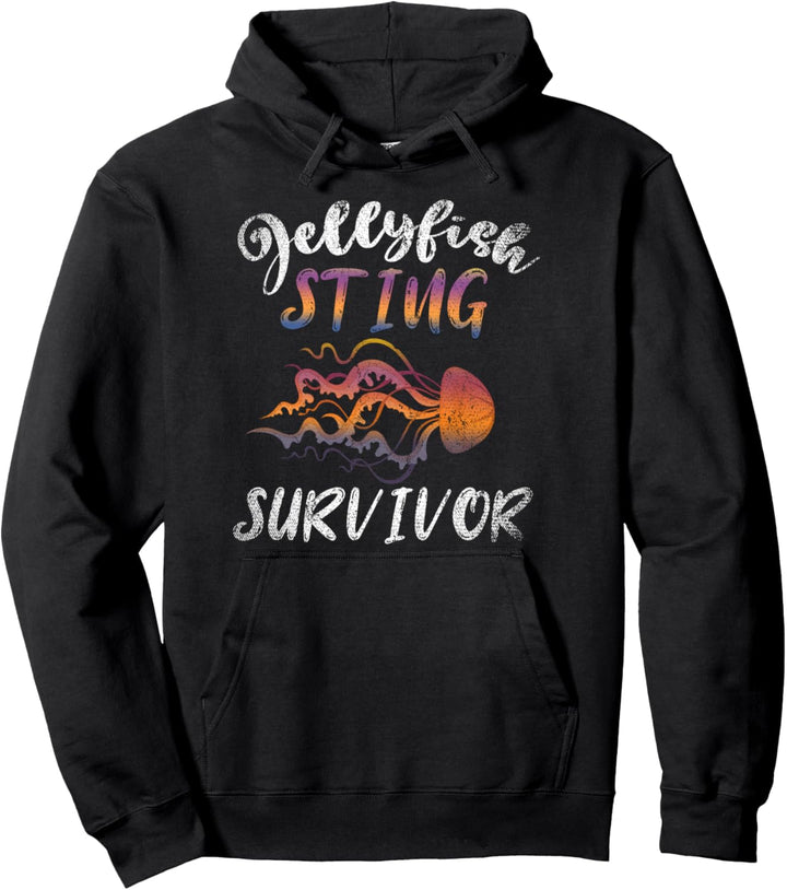 Quallen Nessel Überlebender Lustiges Meeresbewohner Qualle Pullover Hoodie
