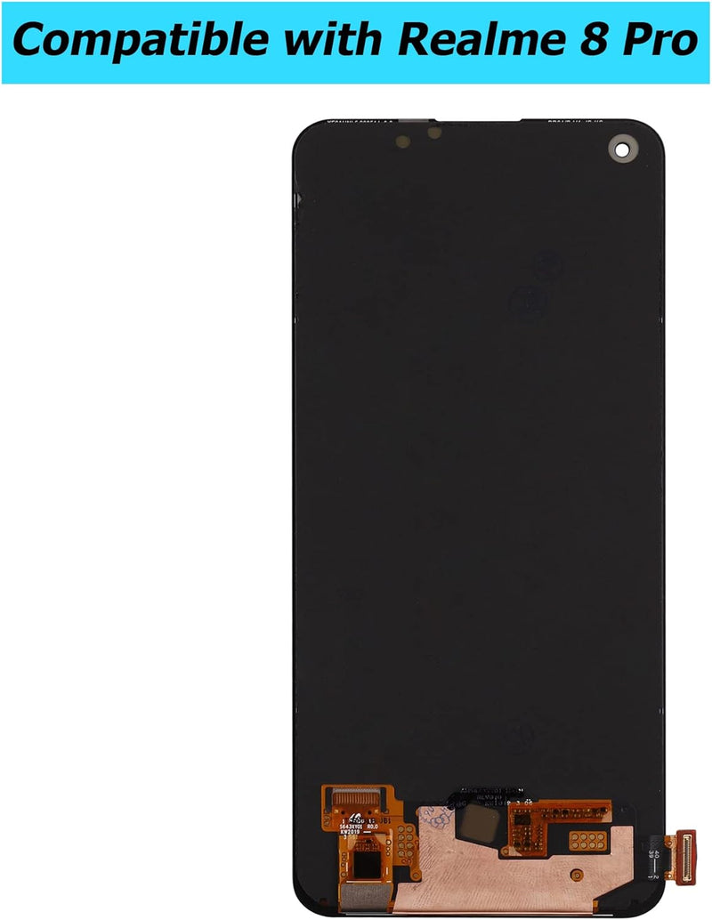 Vvsialeek Ersatz AMOLED Display Kompatibel Für Realme 8 Pro LCD Touch Screen Digitizer Assembly Glas