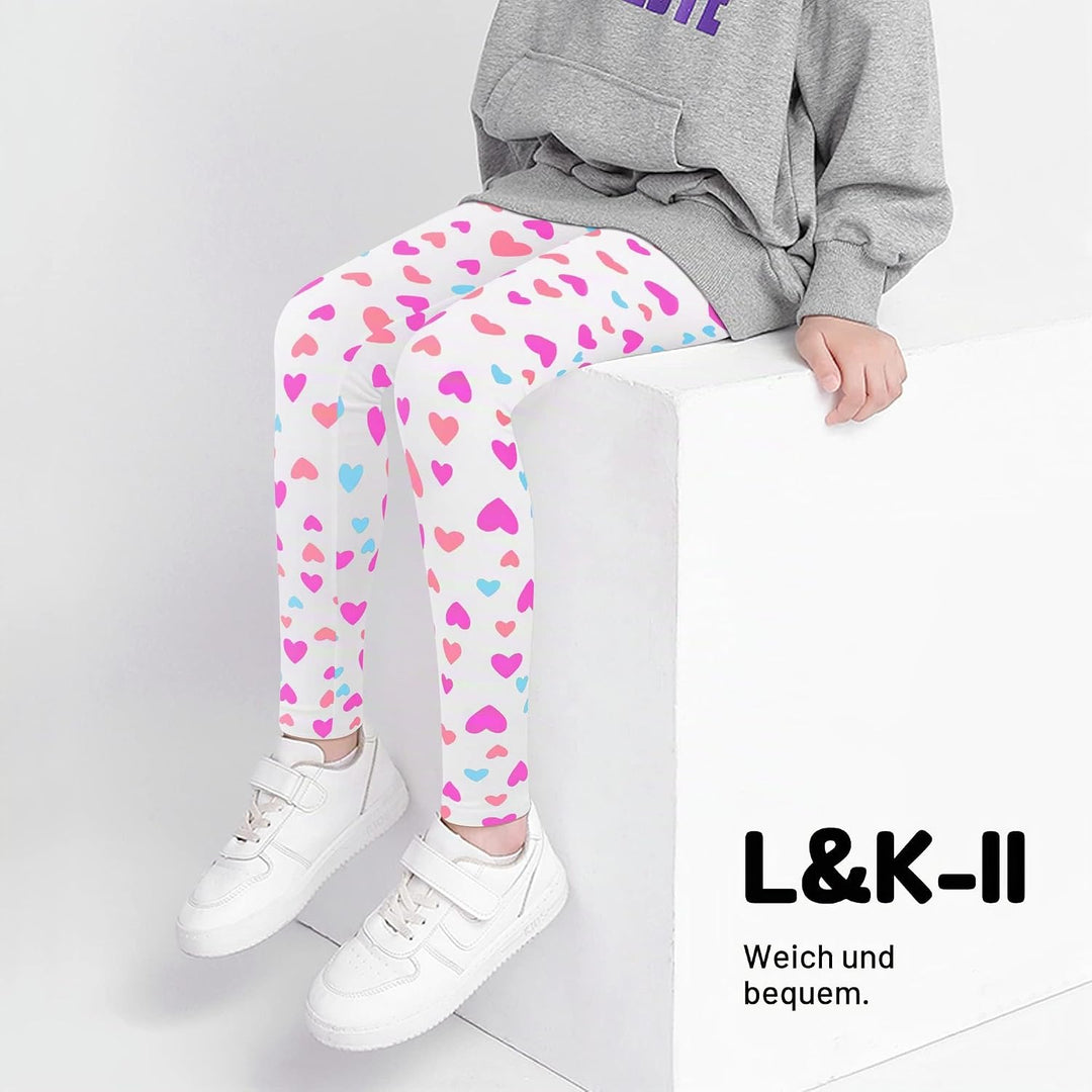L&amp;K-II Mädchen Leggings Hohe Taille Strumpfhosen Kinder Hosen Casual Stretch Mädchen Baumwolle Leggi