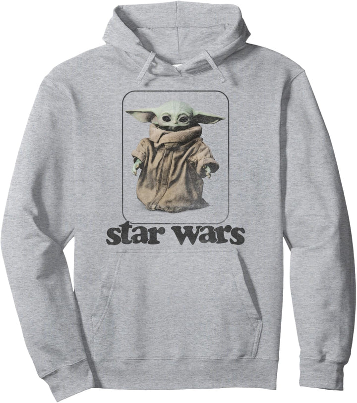 Star Wars Mandalorian The Child Retro No Stripes Pullover Hoodie