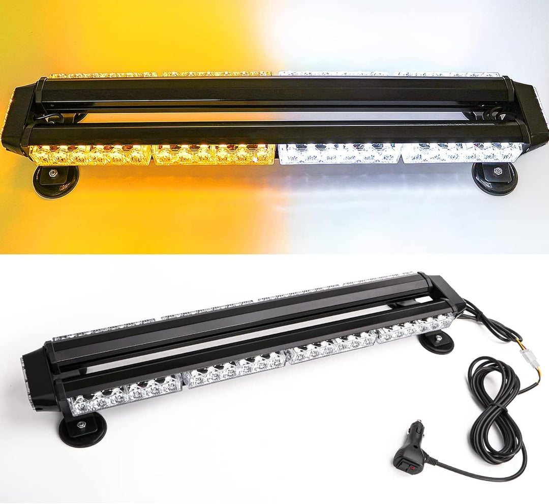 26,5" 54 LED Stroboskop-Lichtleiste, doppelseitig blinkend, hohe Intensität, Kfz-Warnung, Notfall, S