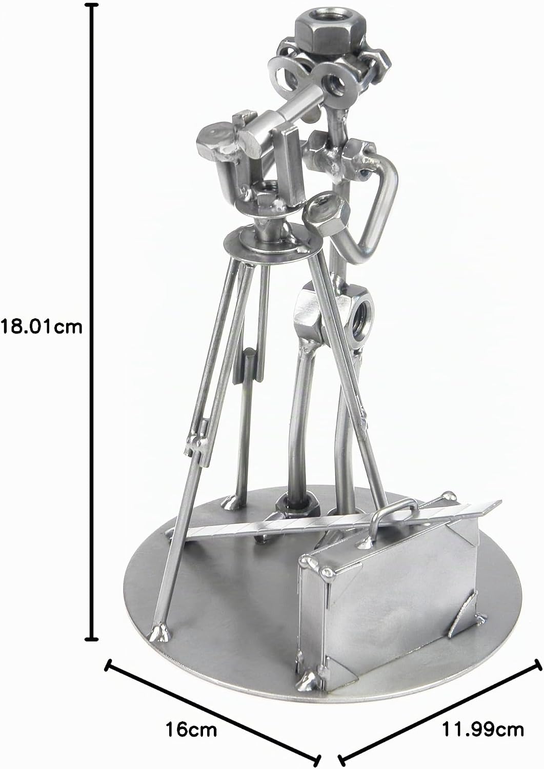 Schraubenmännchen Vermessungstechniker I Handarbeit I Geschenkidee I Metallfigur I Metallmännchen I