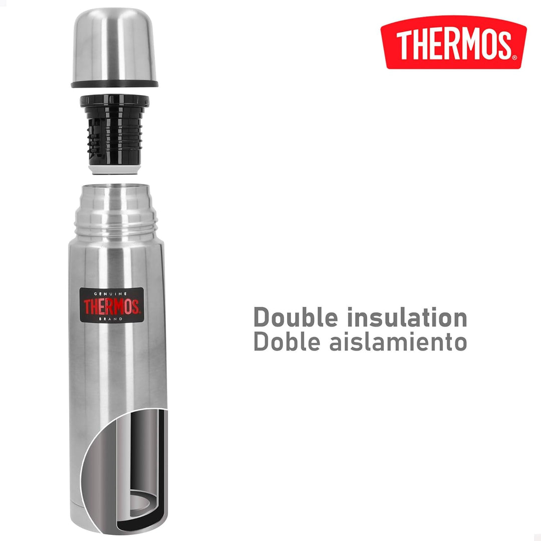 Thermos 4019.205.050 Isolierflasche Light and Compact, 0,5 L, Edelstahl mattiert Edelstahl 0,50 l, E