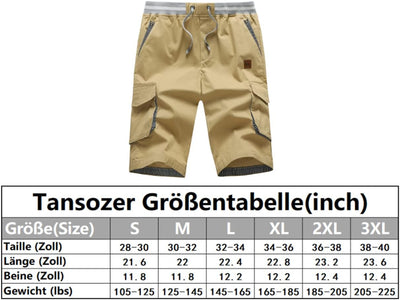 Tansozer Kurze Hosen Herren Shorts Herren Sommer Freizeit mit 6 Taschen S Blau, S Blau