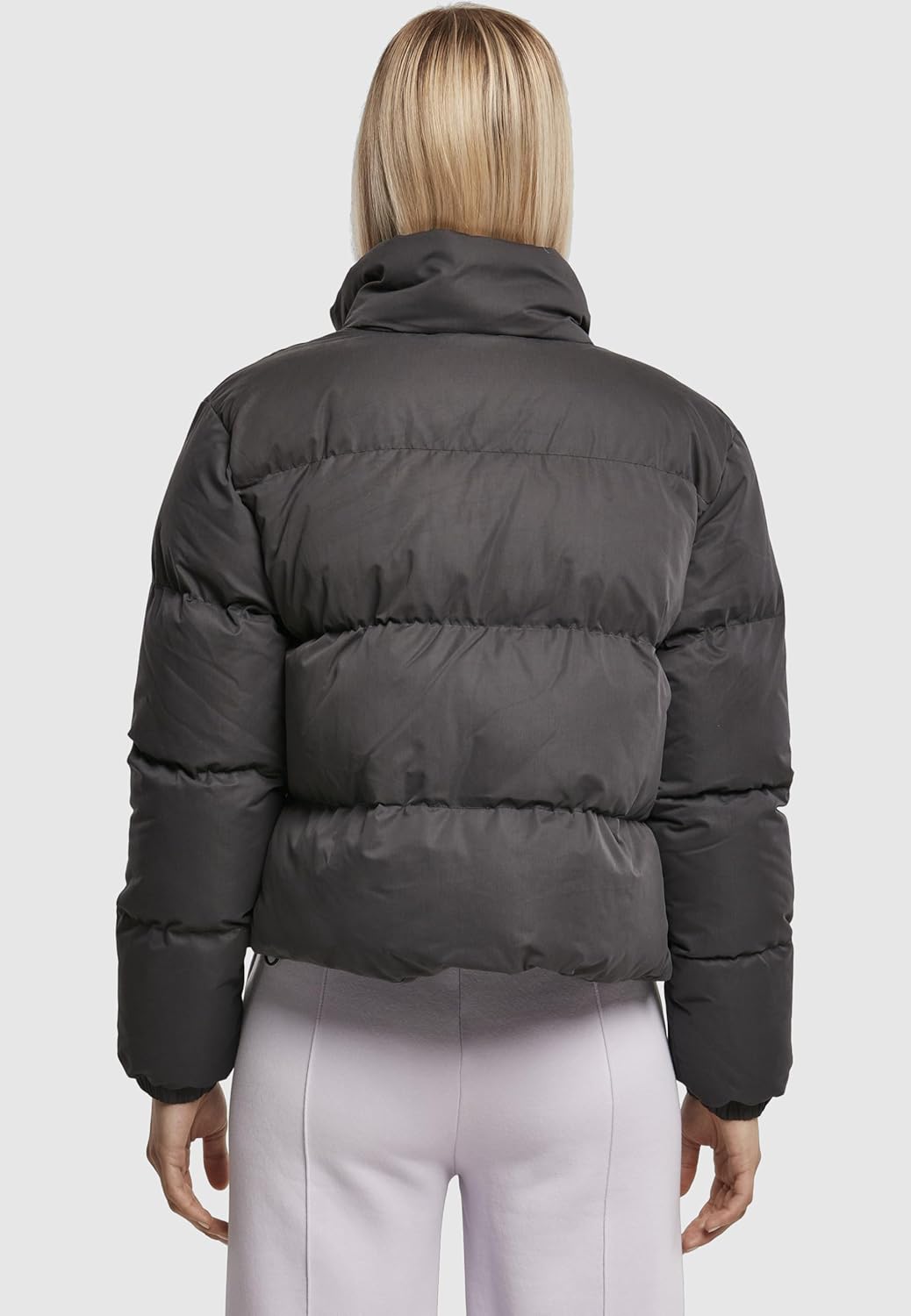 Urban Classics Damen Ladies Short Peached Puffer Jacket Jacke S Schwarz, S Schwarz
