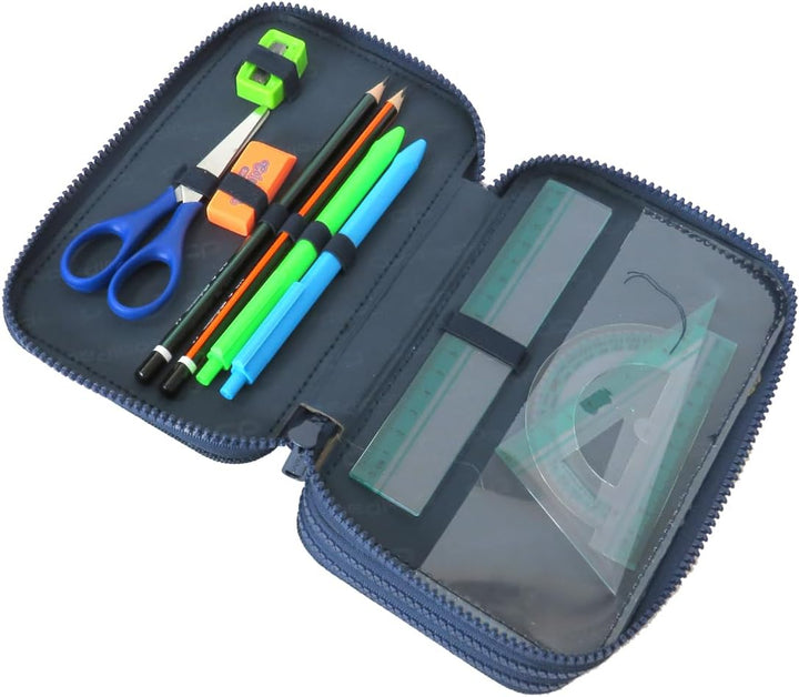 COOLPACK 3-FACH Mäppchen Federmappe Federtasche XXL Federtasche Federmappe Federmäppchen 44-teilig g