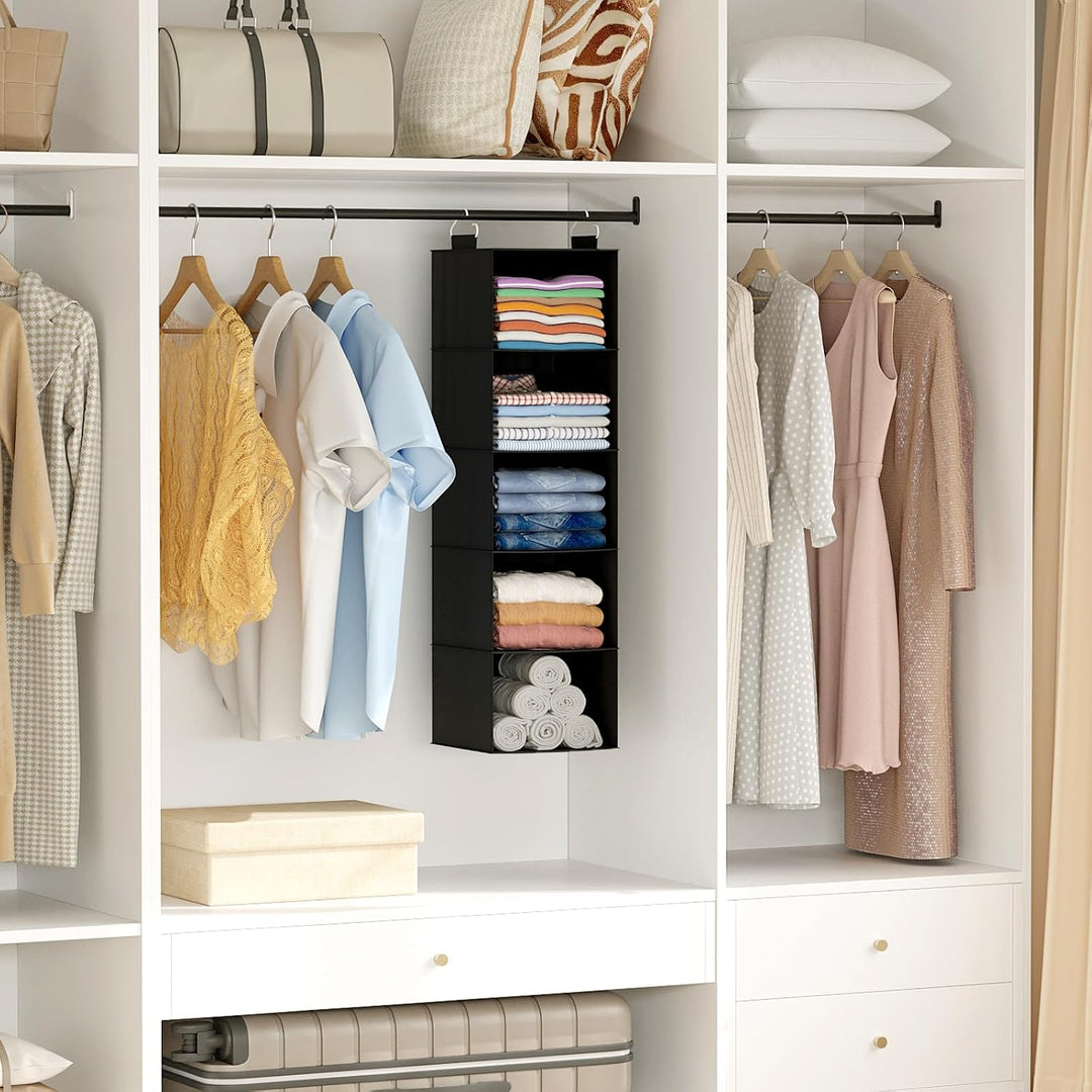 Lifewit 2 Stück Hängeregal, Schrank Organizer, Hängesystem Kleiderschrank, Hängeaufbewahrung aus Sto