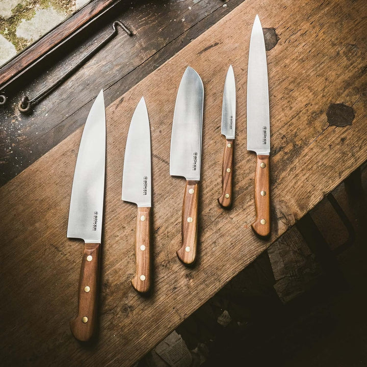 BÖKER SOLINGEN® Cottage-Craft - scharfes Profi Chefmesser klein 16 cm aus Carbonstahl - handgemachte