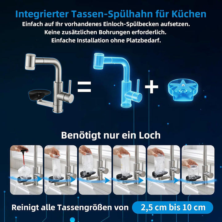 Küchenarmatur Wasserhahn Küche Glasspüler,Wasserfilter,Ausziehbar
