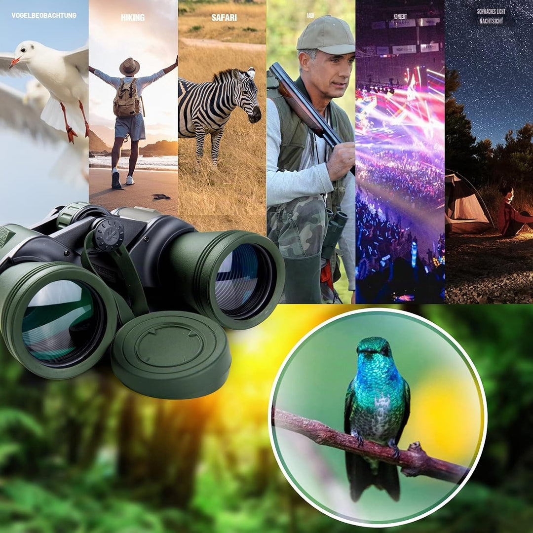 20x50 Jagd Fernglas für Erwachsene mit Smartphone-Adapte- 28mm grosses Okular Professionelles wasser