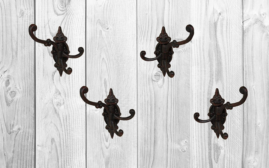 degawo Wandgarderobe Haken im 5 er Set Handtuchhaken - Moderner schwarzer- brauner Wandhaken - Stilv