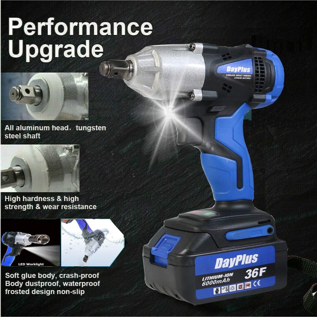 18V Akku-Schlagschrauber 1/2 Zoll Set mit 2 x Akku und EU Ladegerät, 420Nm, 4 Stecknüsse - 14/17/19/
