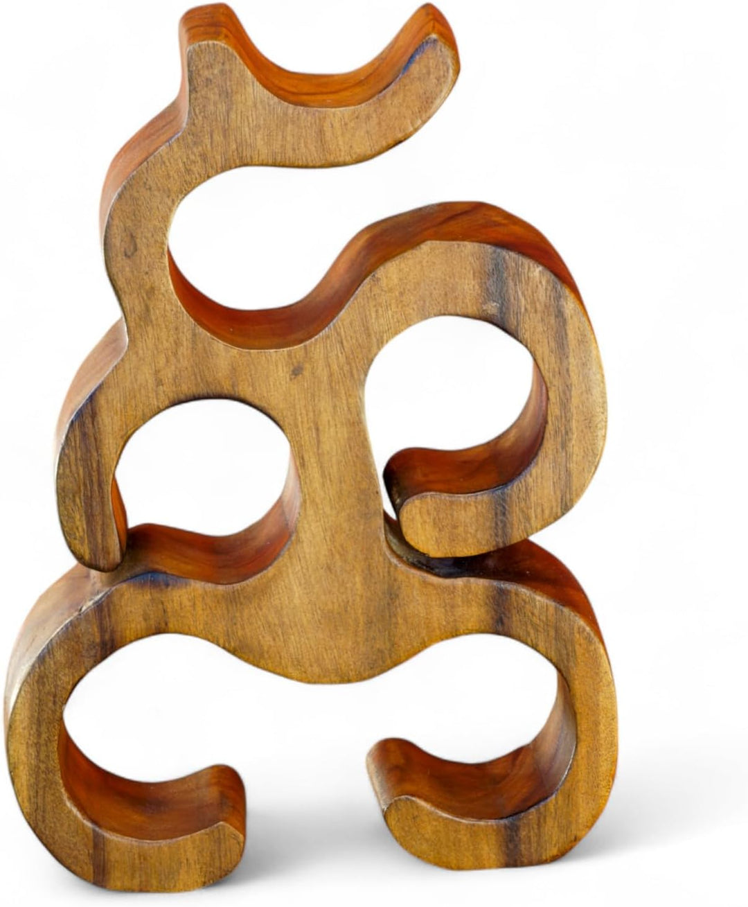 Kinaree Weinregal aus Holz für 6 Flaschen – handgefertigt aus Suar Massivholz – Flaschenregal in Nat