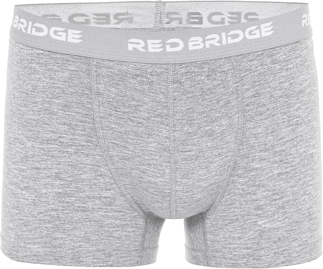 Redbridge Herren Boxershorts Set – 6er Pack enganliegende Unterhosen aus Baumwolle – Elastischer Bun