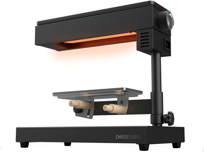 Cecotec Raclette Cheese&Grill 6000 Black. Potencia 600W, Función Grill, Acabado Acero INOX, Termosta