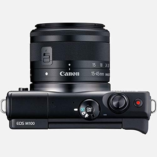 Canon EOS M100 SLR Digitalkamera - mit Objektiv (24,2 MP, Dual Pixel CMOS AF, DIGIC 7, Full-HD, Touc