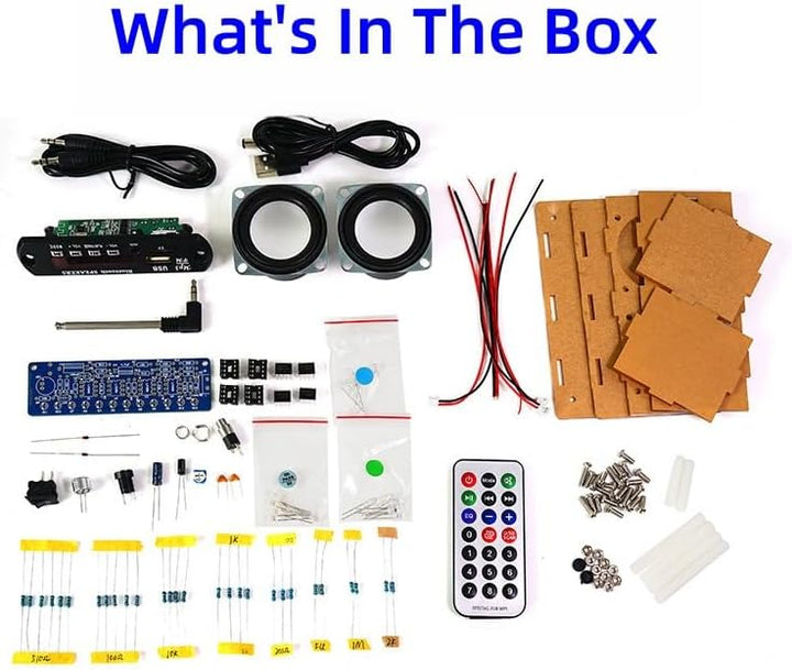 DIY Elektronik Lautsprecher Löten Bausatz,Löt Bausatz Lautsprecherkit Bluetooth mit FM,DIY Elektroni