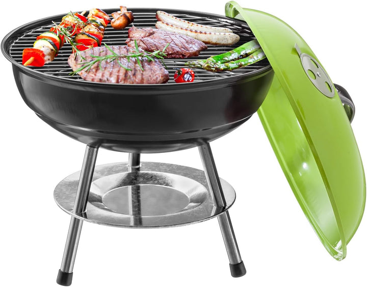 Micro BBQ Campinggrill Kugelgrill Mini Grill; Kompakter Reise Holzkohle-Grill Tischgrill Edelstahl e