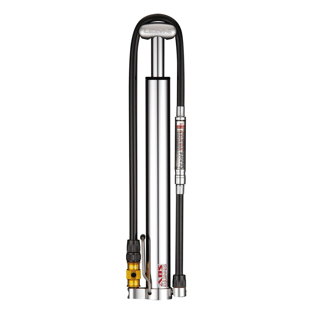 Lezyne Pumpe Micro Floor Drive HVG MTB-Standpumpe mit 90 psi/6,2 bar silber, silber
